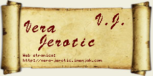 Vera Jerotić vizit kartica